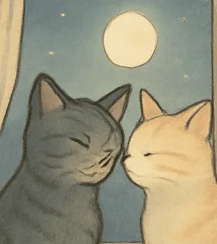 Cats nuzzling